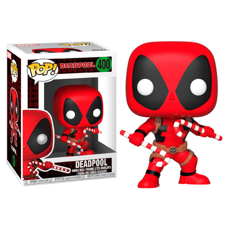 img_126185_d21543cfae8afaf74a65a25b444f4593_1 POP figure Marvel Holiday Deadpool with Candy Canes - Image 1