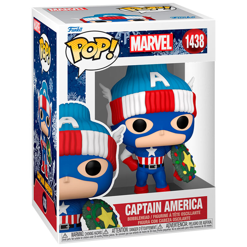 img_361854_b8e60648ece619cca54da45645dbbe3b_1 POP figure Marvel Captain America Holiday - Image 1